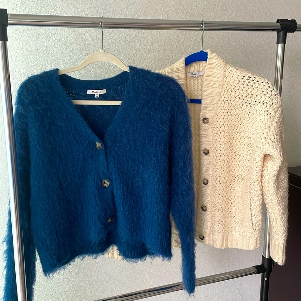 ✨❄️ Madewell Bundle - Cream Bomber and Cozy Cardigan Sweater